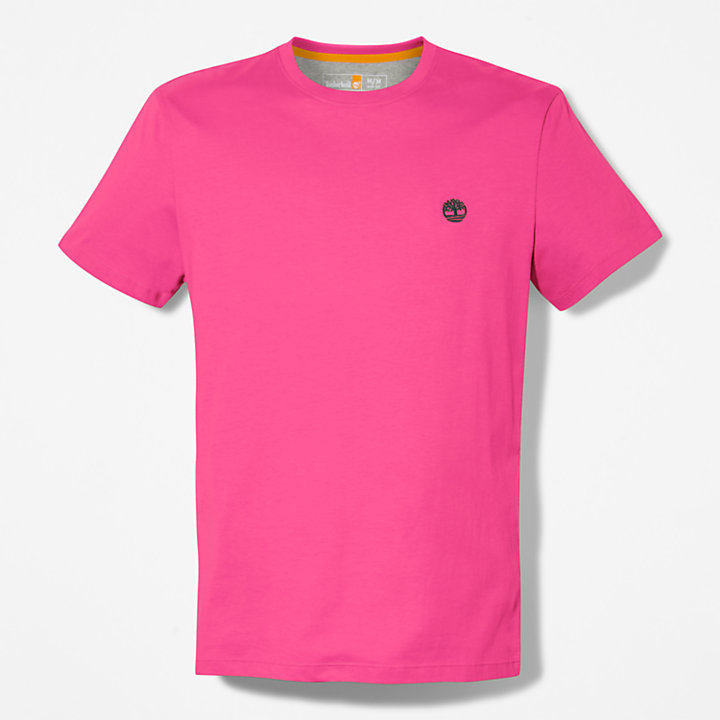 Dunstan River Slimfit T-shirt voor heren in roze-