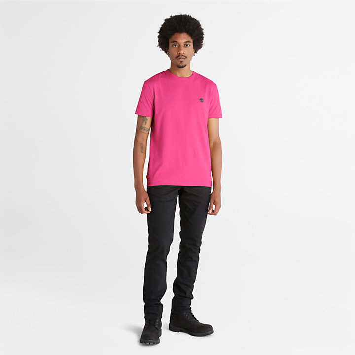 T-shirt Justa Dunstan River para Homem em cor-de-rosa-