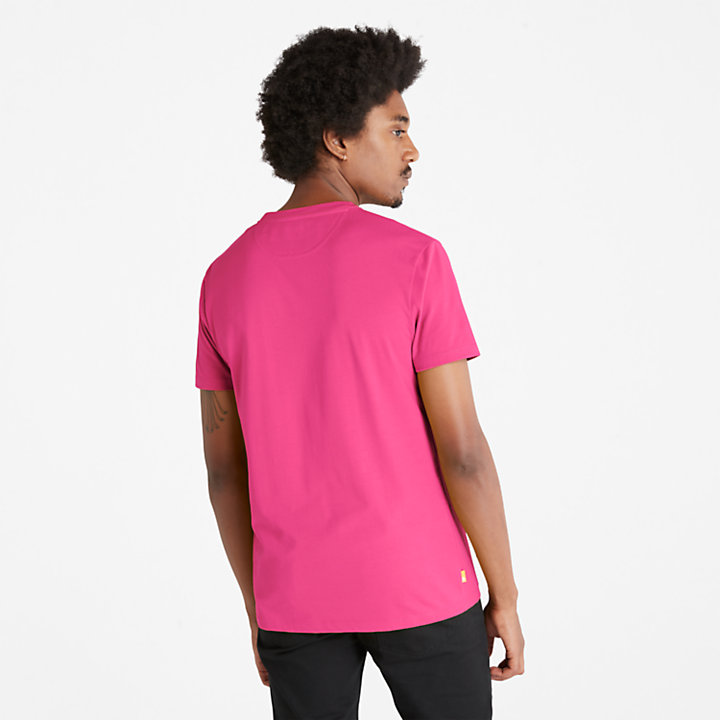 T-shirt Slim-Fit Dunstan River da Uomo in rosa-
