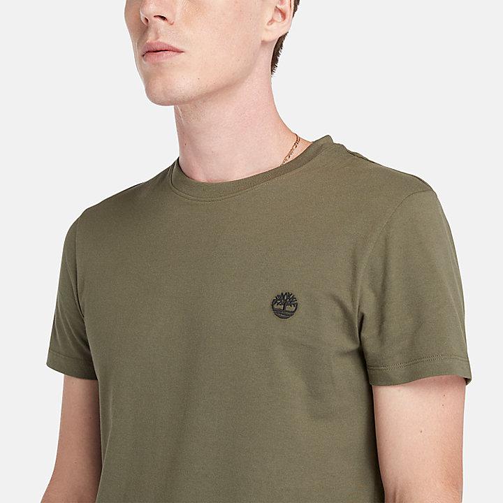 Dunstan River slimfit T-shirt voor heren in donkergroen