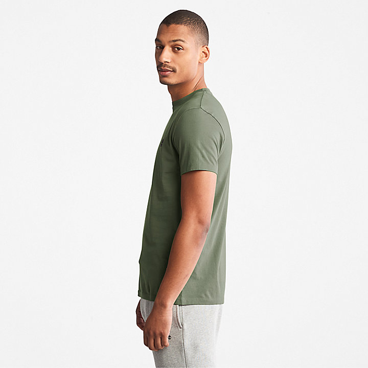 Camiseta Dunstan River de corte entallado para hombre en verde oscuro