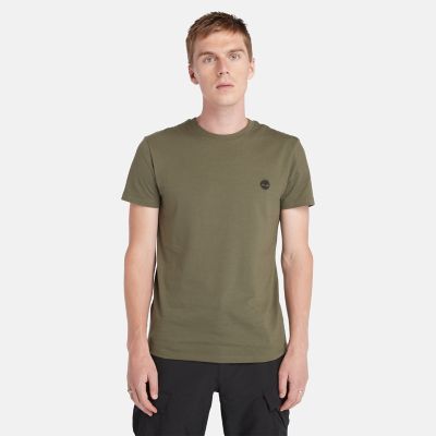 Dunstan River slimfit T-shirt voor heren in donkergroen | Timberland