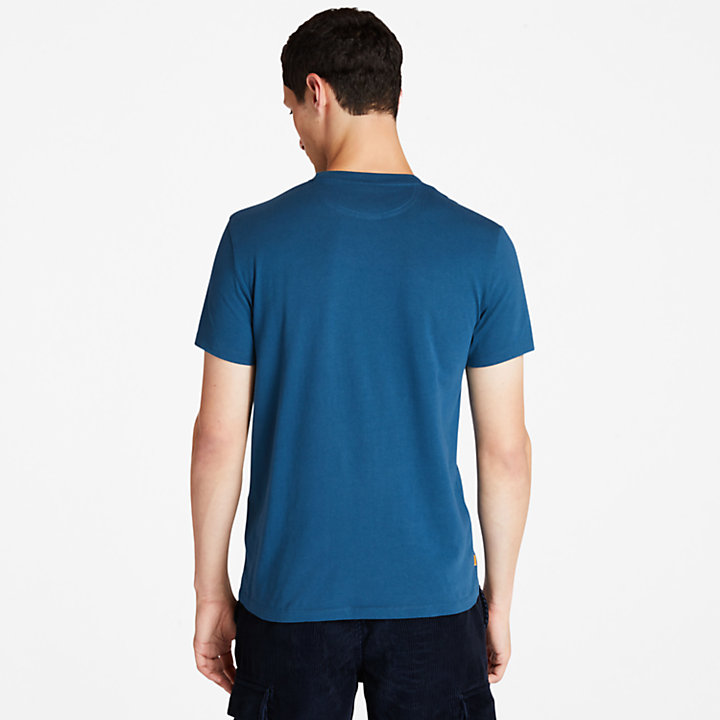 Dunstan River Crew T-Shirt for Men in Blue-