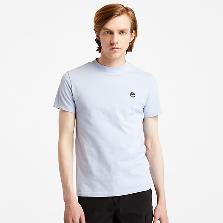 Dunstan River T-shirt met ronde hals voor heren in lichtblauw-