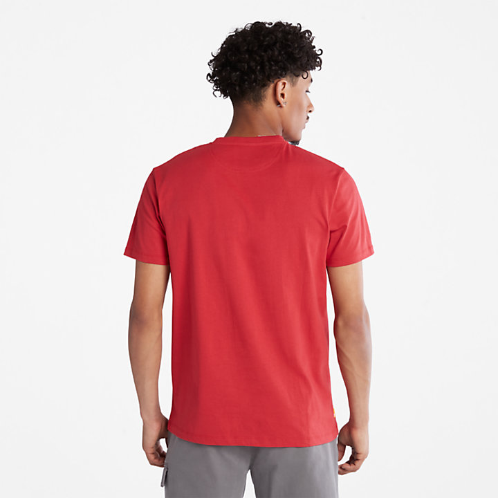 Camiseta de cuello redondo Dunstan River para hombre en rojo-