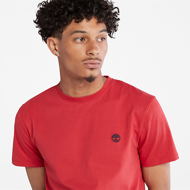 Camiseta con Cuello Redondo Dunstan River para Hombre en rojo-