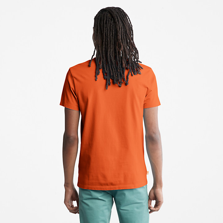T-shirt da Uomo Dunstan River in arancione-
