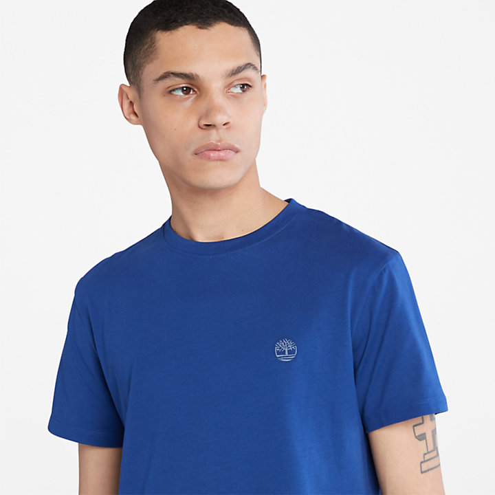 Dunstan River T-shirt met ronde hals voor heren in donkerblauw-