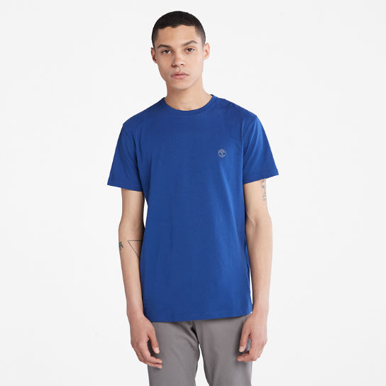 T-shirt à col rond Dunstan River pour homme en bleu foncé | Timberland