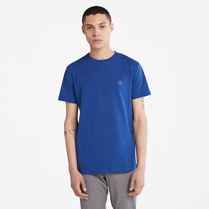Dunstan River T-shirt met ronde hals voor heren in donkerblauw-