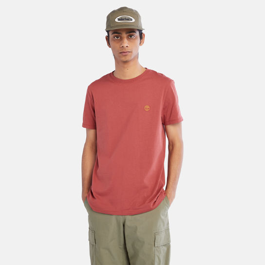 T-shirt coupe slim Dunstan River pour homme en marron foncé | Timberland