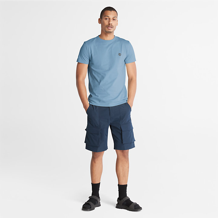 T-shirt Slim-Fit Dunstan River da Uomo in blu-