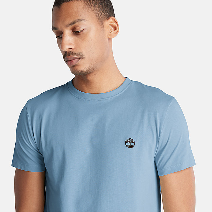 T-shirt coupe slim Dunstan River pour homme en bleu