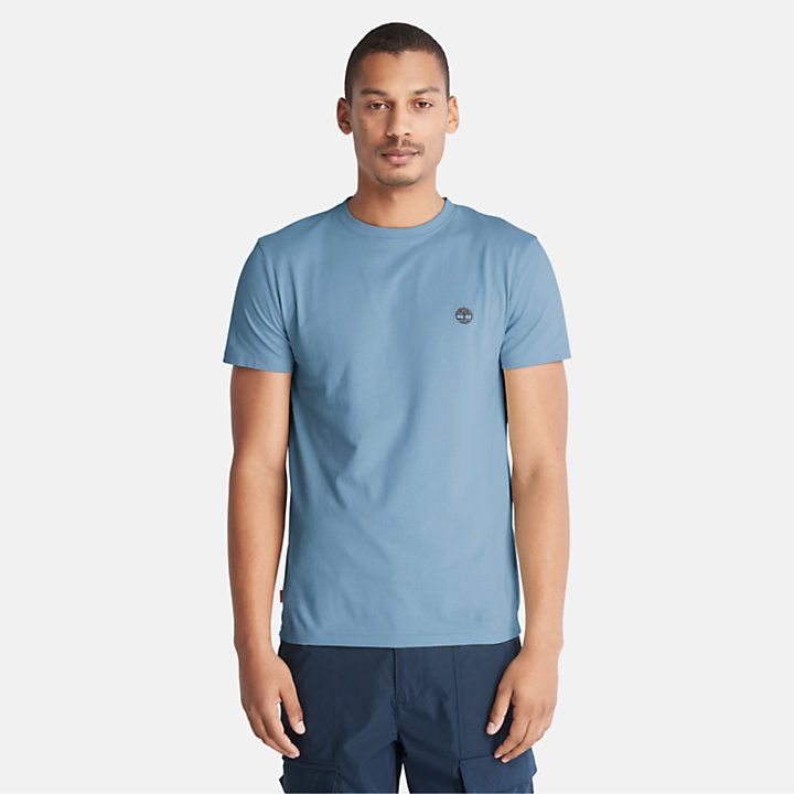T-shirt coupe slim Dunstan River pour homme en bleu-
