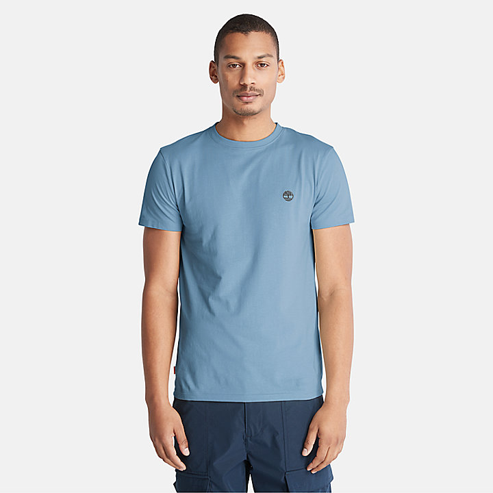 T-shirt coupe slim Dunstan River pour homme en bleu