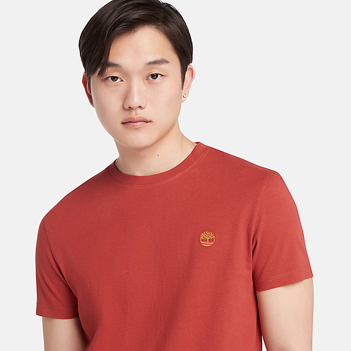 T-shirt Girocollo Dunstan River da Uomo in rosso