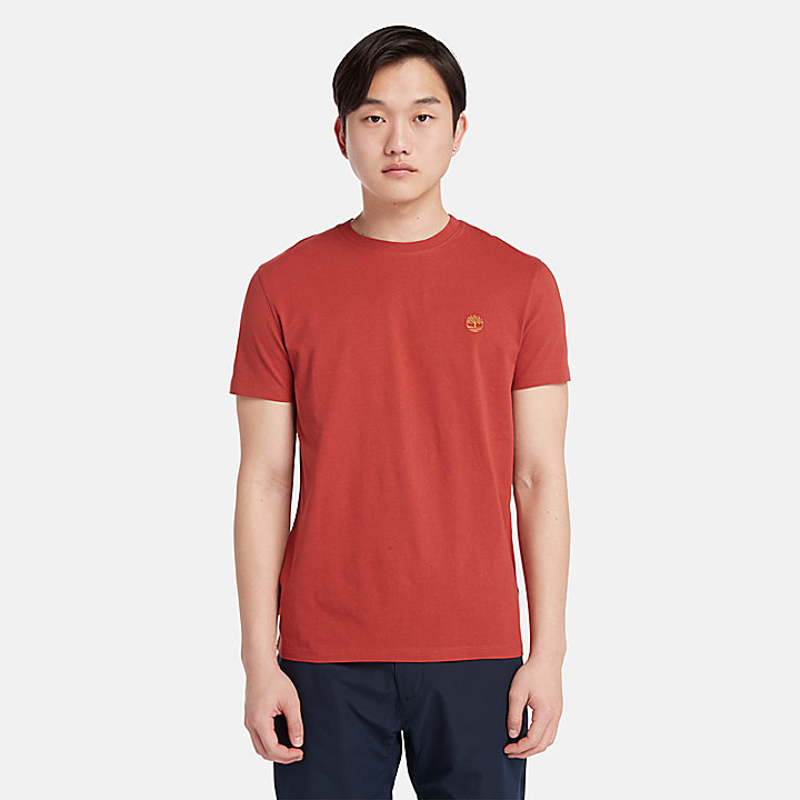 T-shirt de Gola Redonda Dunstan River para Homem em vermelho