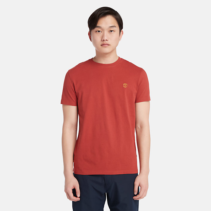 T-shirt de Gola Redonda Dunstan River para Homem em vermelho-
