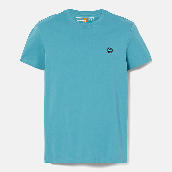 Dunstan River T-shirt met ronde hals voor heren in blauw