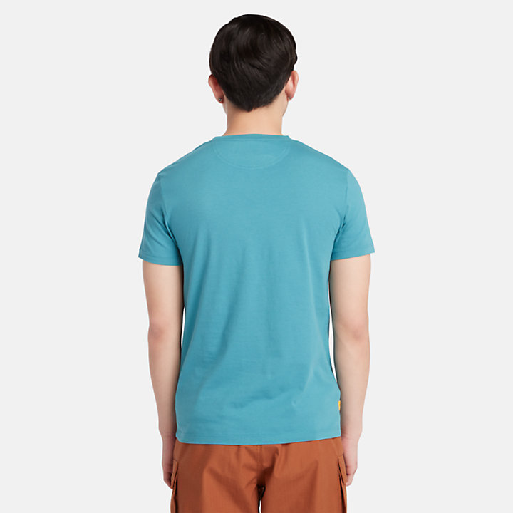 Dunstan River T-shirt met ronde hals voor heren in blauw-