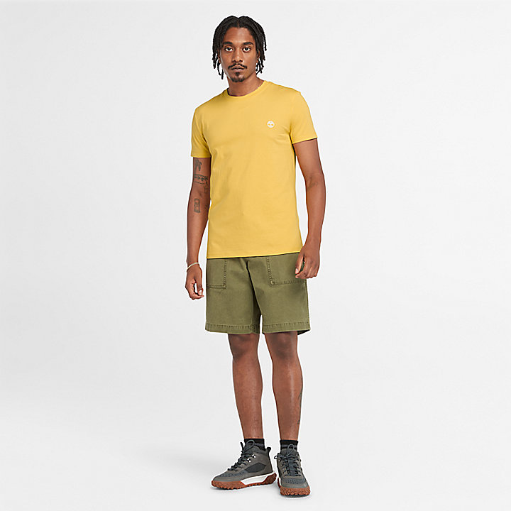 T-shirt Dunstan River para Homem em amarelo-claro