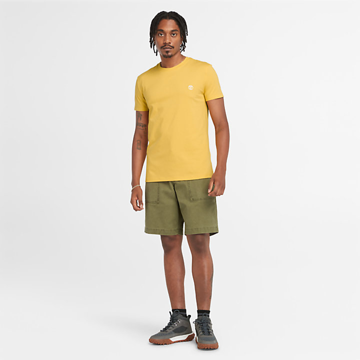 T-shirt Dunstan River para Homem em amarelo-claro-