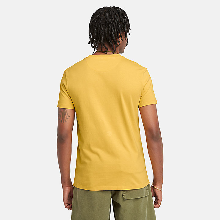 T-shirt Dunstan River para Homem em amarelo-claro