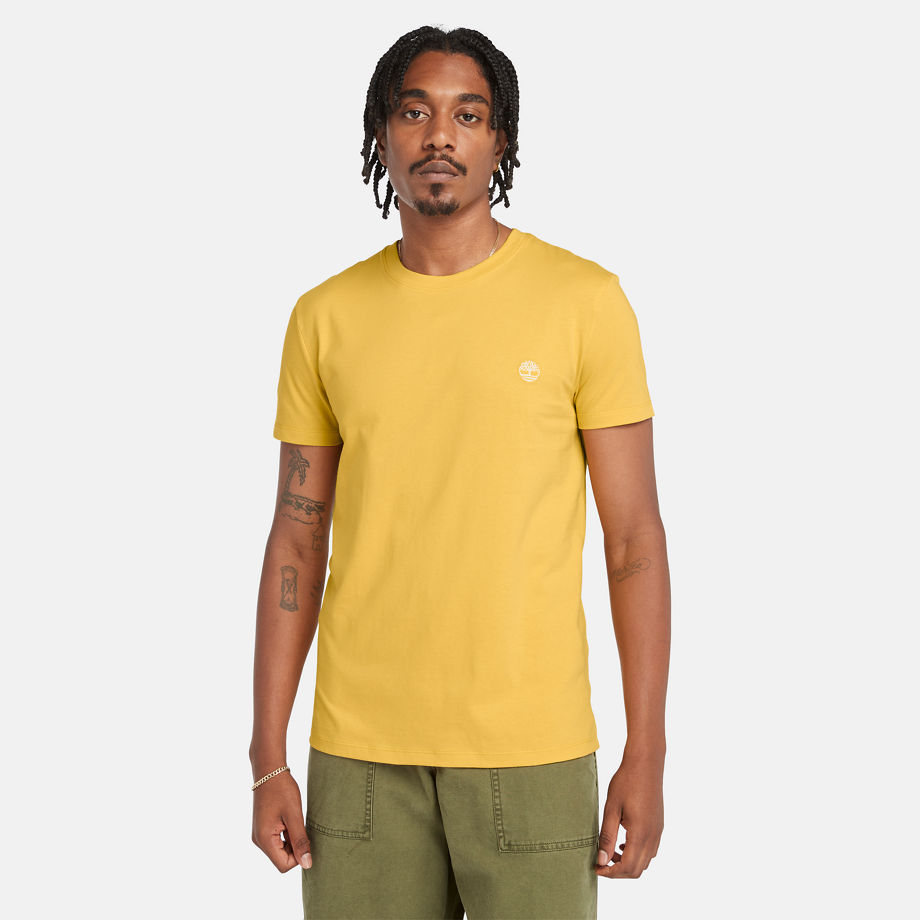 Timberland Dunstan River T-shirt For Men In Light Yellow Yellow, Size XXL