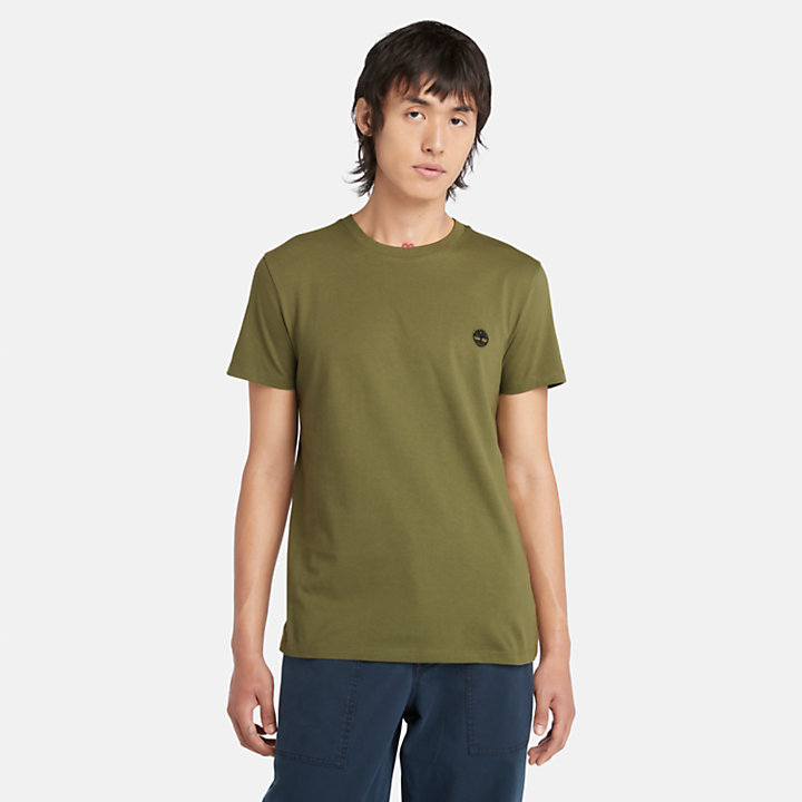 Dunstan River T-shirt voor heren in groen-