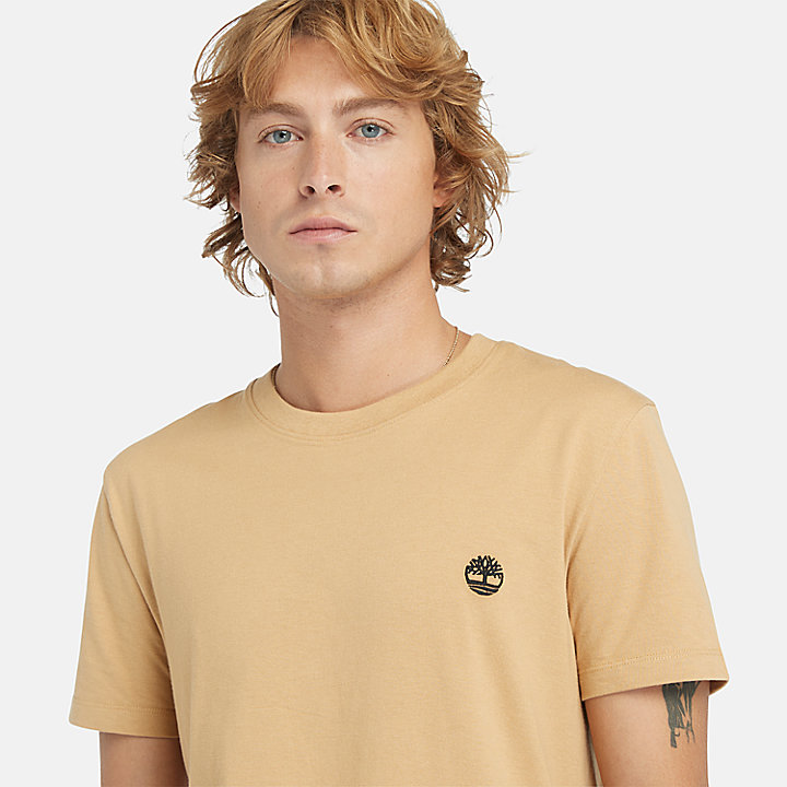 T-shirt Dunstan River para Homem em castanho-claro