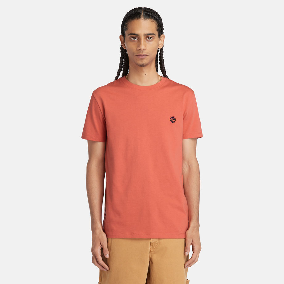 Timberland T-shirt Dunstan River Da Uomo In Arancione Chiaro Arancione