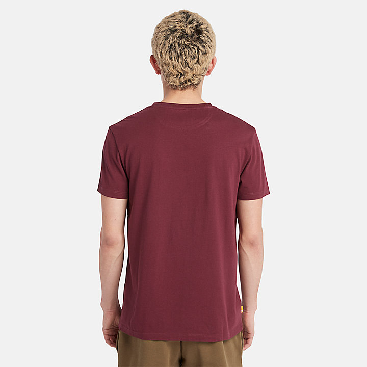 Camiseta de cuello redondo Dunstan River para hombre en burdeos