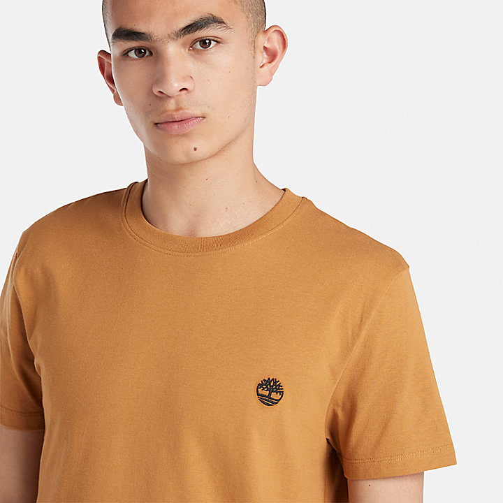 T-shirt Justa Dunstan River para Homem em laranja