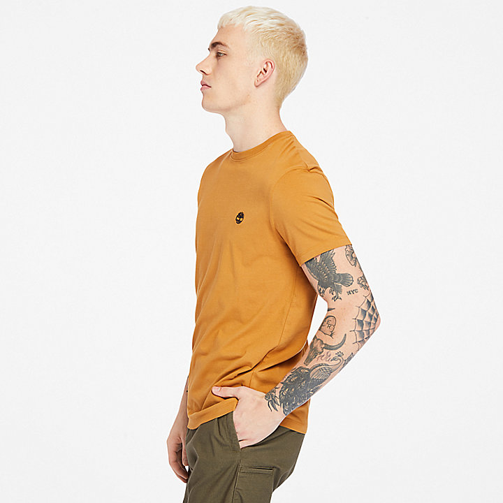 T-shirt Justa Dunstan River para Homem em laranja