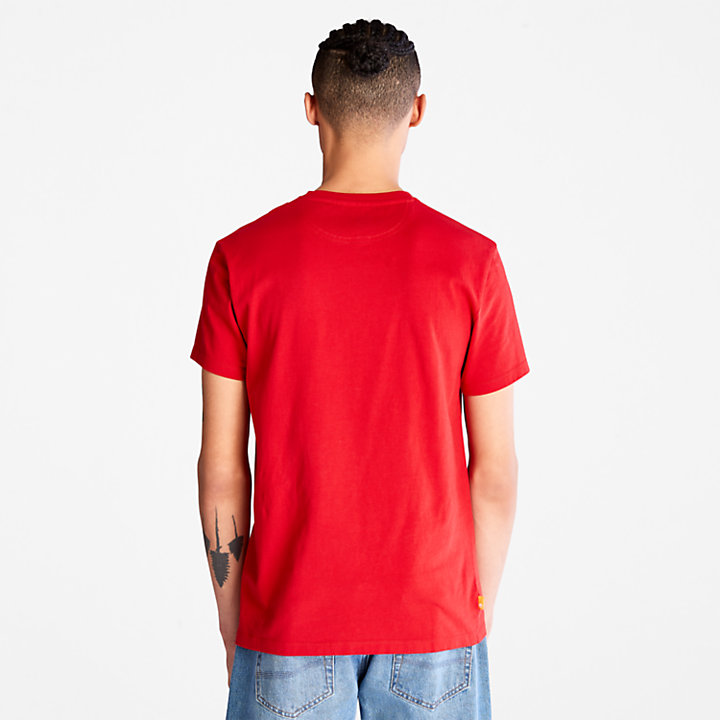 T-shirt à col rond Dunstan River pour homme en rouge-