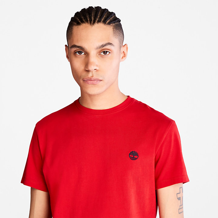 T-shirt à col rond Dunstan River pour homme en rouge-