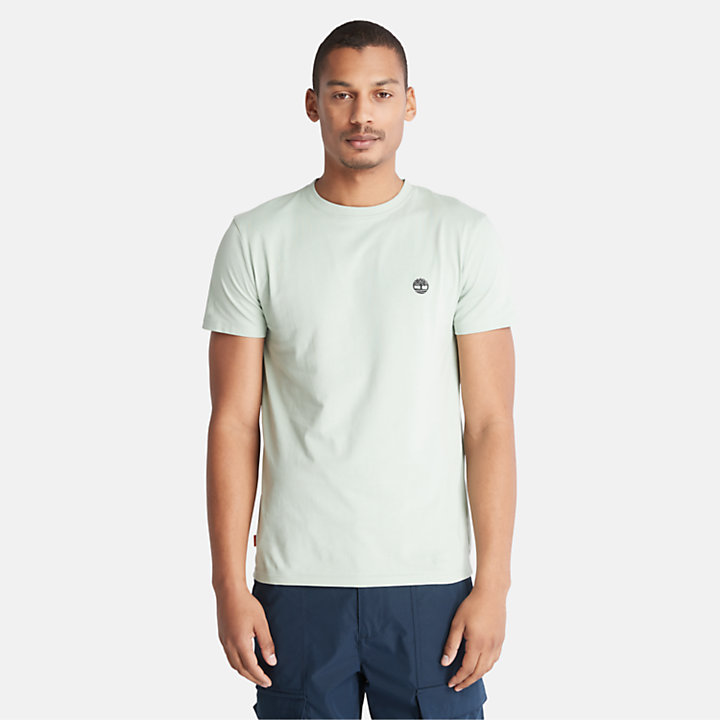 T-shirt coupe slim Dunstan River pour homme en vert-