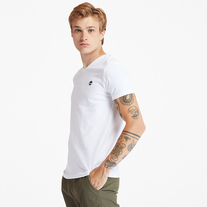 T-shirt Dunstan River para Homem em branco-