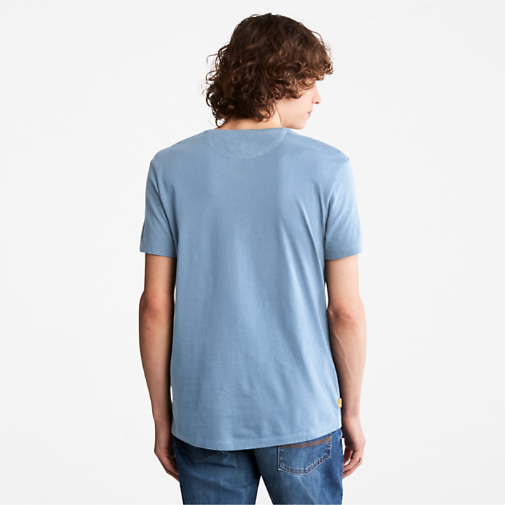 Dunstan River V-Neck T-Shirt for Men in Blue-