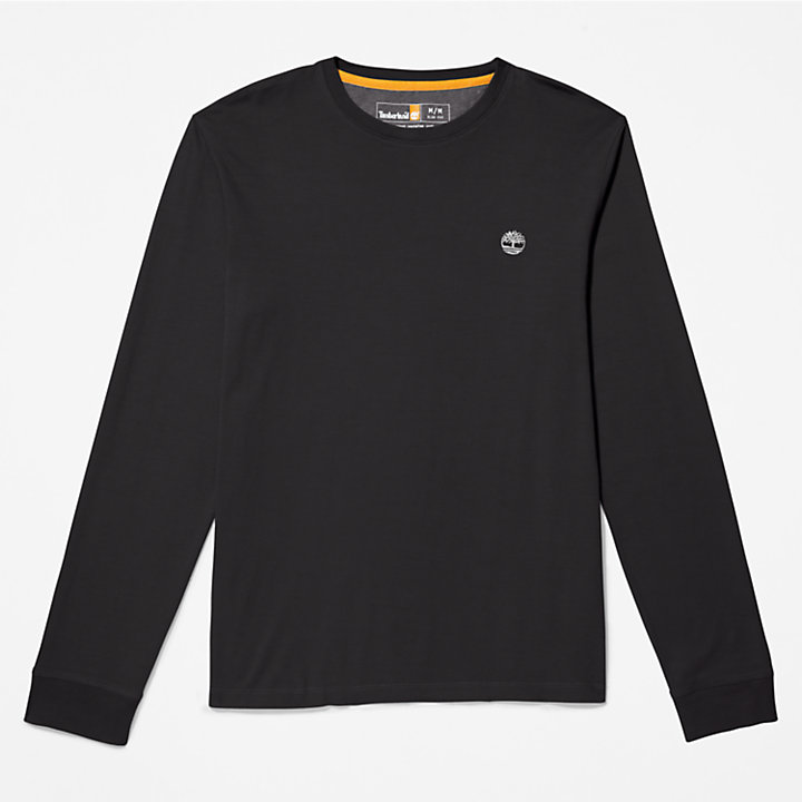 Dunstan River LS T-Shirt for Men in Black-