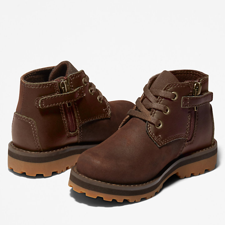 Courma Kid Chukka Boot for Toddler in Dark Brown-