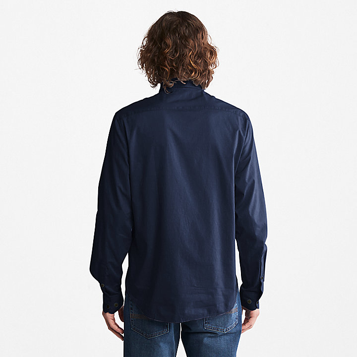 Eastham River Fitted Shirt for Men in Navy