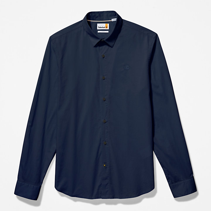 Eastham River Fitted Shirt for Men in Navy-