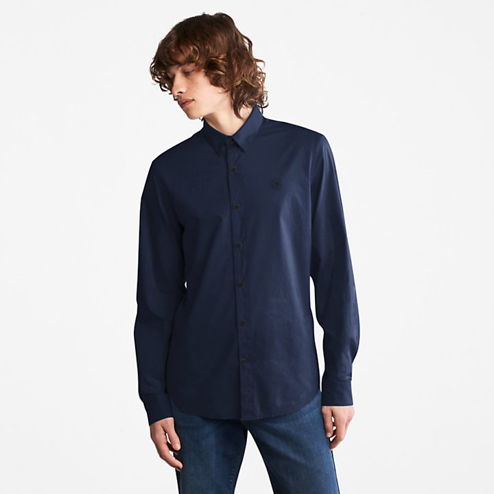 Camisa Justa Eastham River para Homem em azul-marinho-