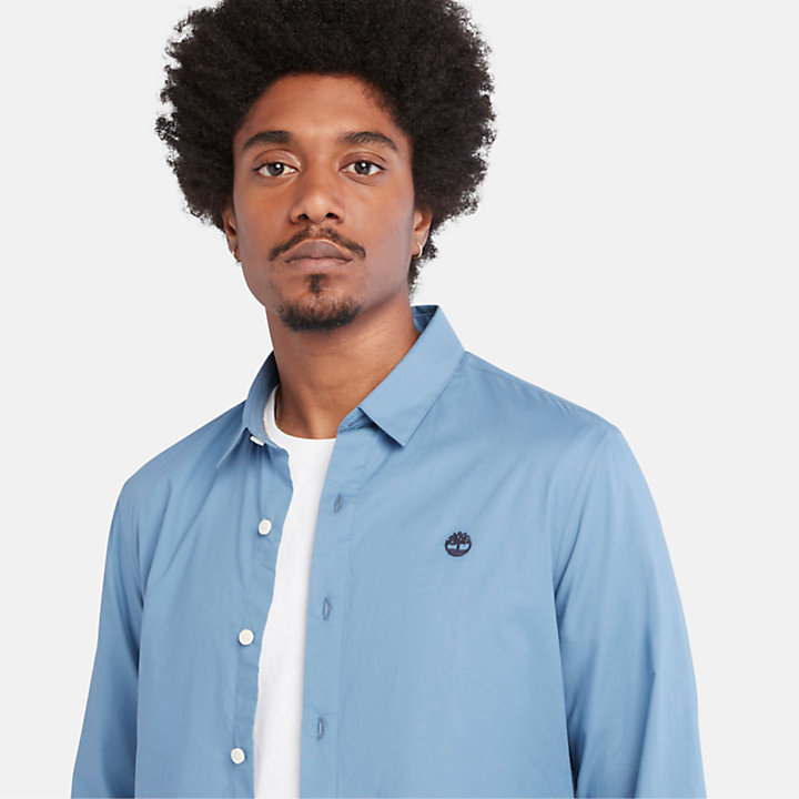 Chemise coupe ajustée Eastham River pour homme en bleu-