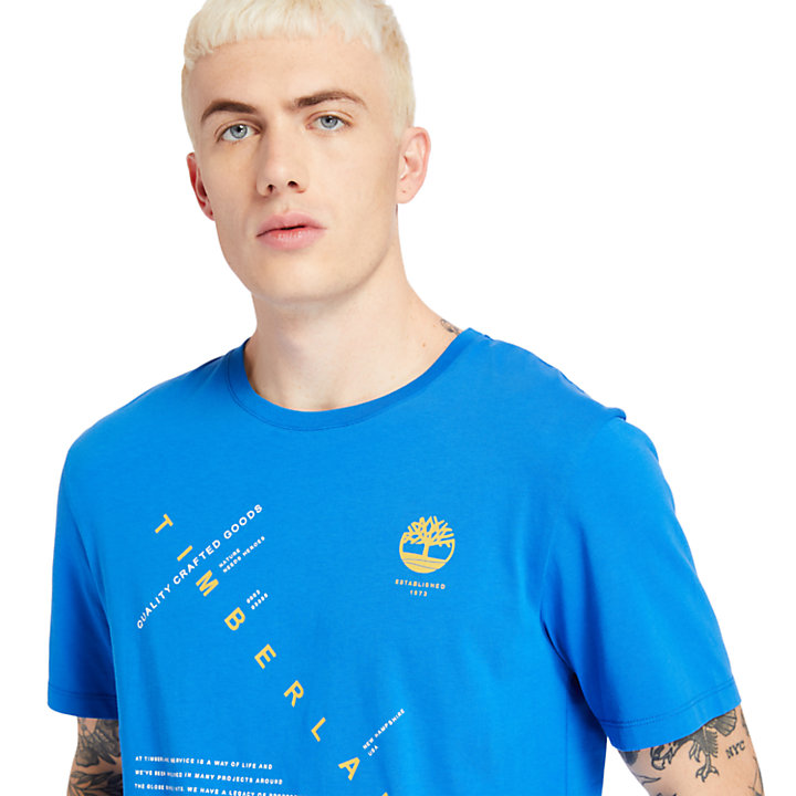Kennebec  River Storytelling T-Shirt for Men in Blue-