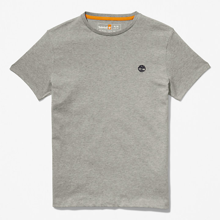T-shirt en coton avec logo pour homme en gris-