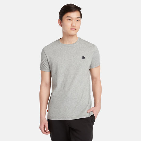 T-shirt en coton avec logo pour homme en gris | Timberland
