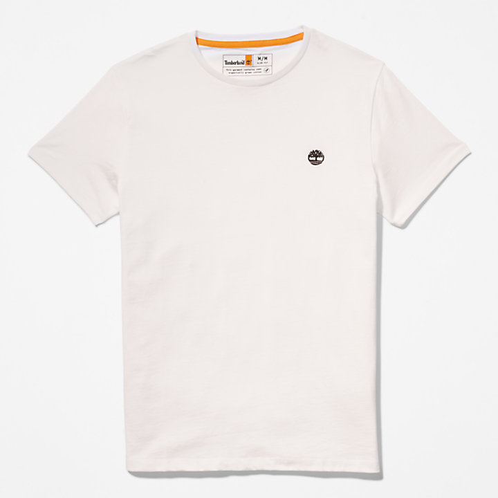 Cotton Logo T-Shirt for Men in White-
