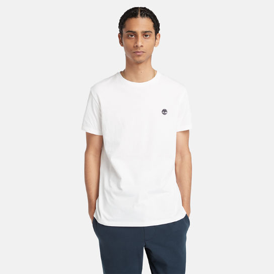 Cotton Logo T-Shirt for Men in White | Timberland